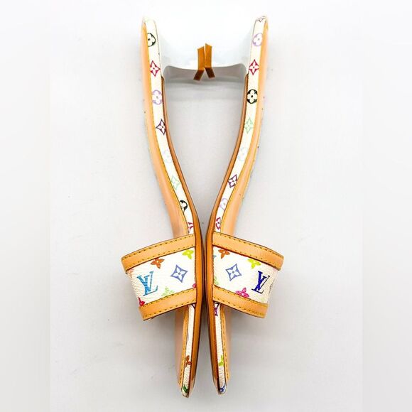 Louis Vuitton Y2K Murakami Multicolor LV Monogram Mule Slide Sandals EU 41 US 11 - Picture 3 of 14